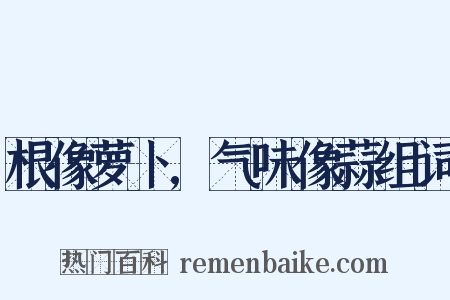 根像萝卜,气味像蒜组词是什么意思的图片